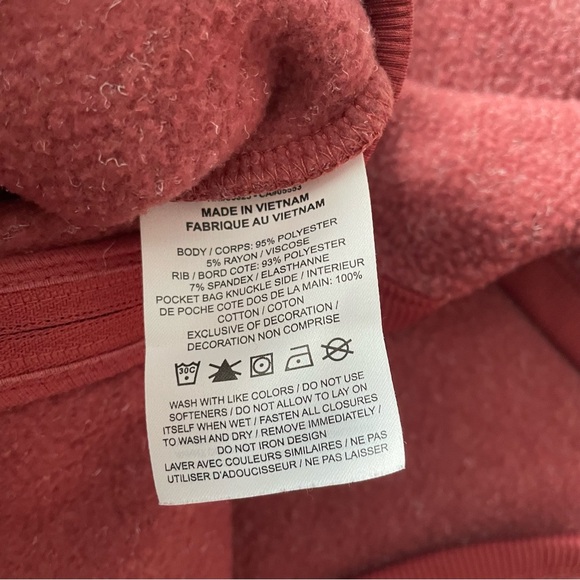 💚3/$15💚 SMALL / NIKE / rust orange zip up fleece hoodie - Picture 7 of 8